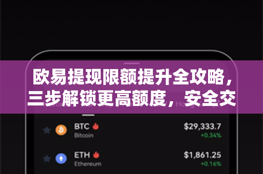 欧易提现限额提升全攻略，三步解锁更高额度，安全交易无忧